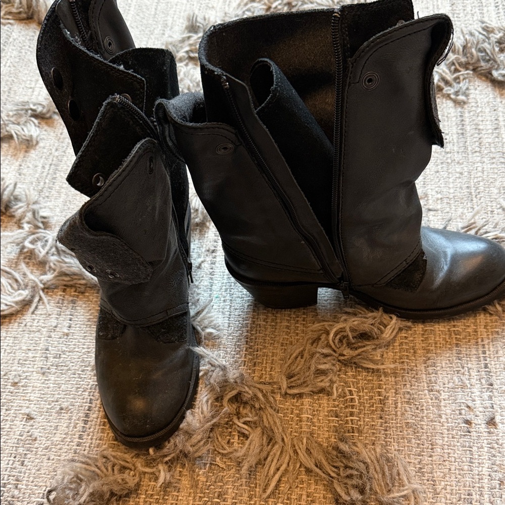 Luxury Rebel Black Combat Boots